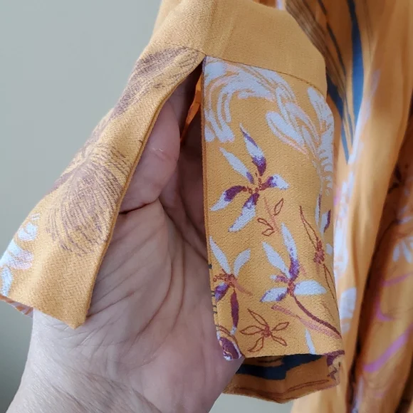 FREE PEOPLE Floral Clear Skies Cold Shoulder Tunic Dress Size S - Picture 7 of 10